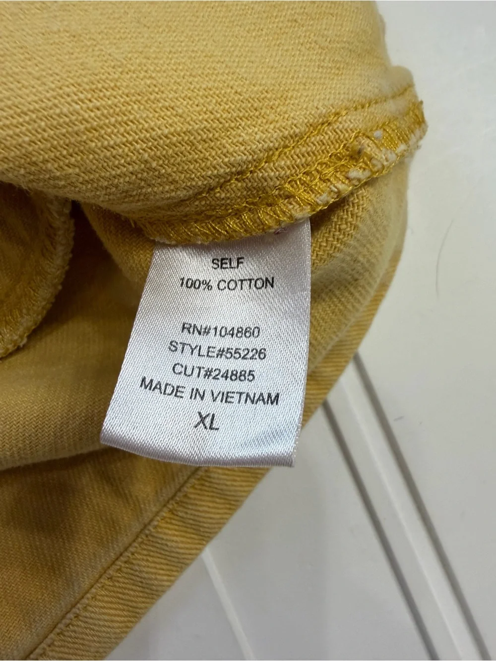 Chloe & Katie Women’s Sz XL Yellow 100% Cotton Button Up Mini Skirt